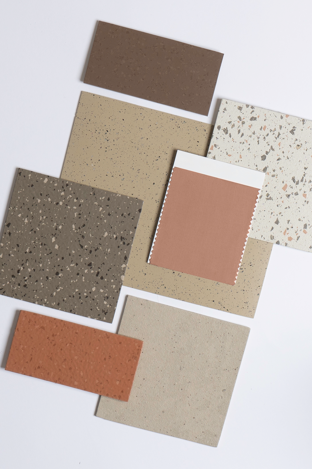 Mocha Mousse - Pantone Color of the Year 2025 - collage with nora flooring products